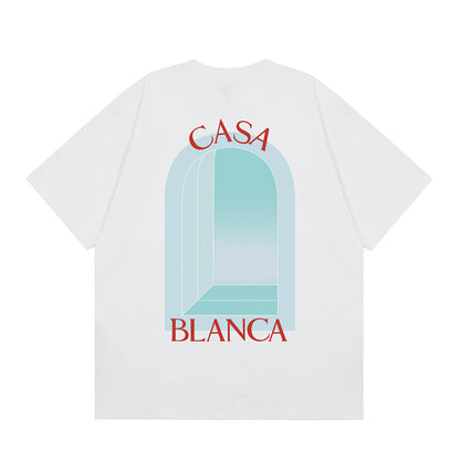 Casa American fashion brand online auction short sleeve men's couple ins summer super hot T-shirt women's top short sleeve loose European version