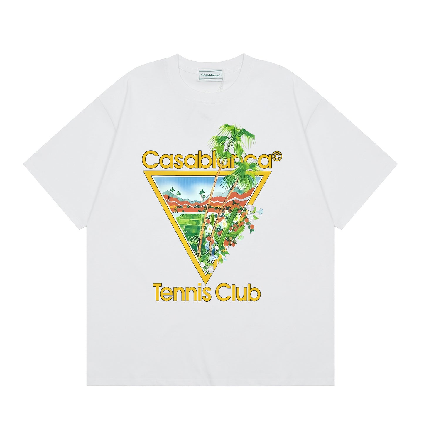New Casa Casablanca Short Sleeve Correct Edition Ins European and American Niche Trendy Brand Cotton Casual High Street European and American T-shirt