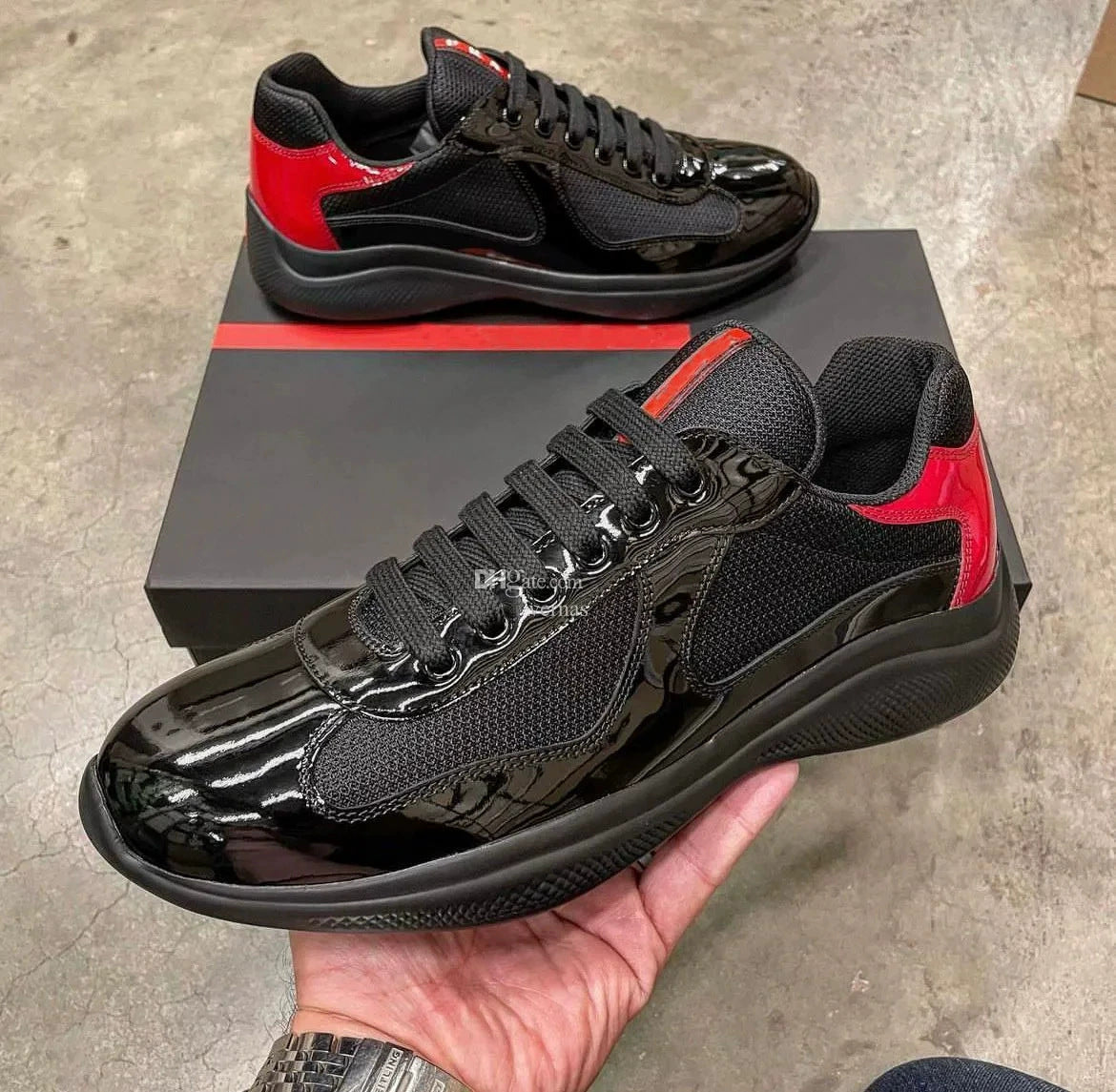 Spot new color-blocked mesh heightened athleisure men's and women's shoes leather big brand classic versatile breathable trend men (Copie)