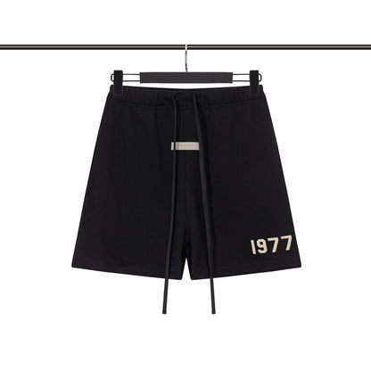 European and American trendy brand 25SS silicone letter logo casual shorts summer loose cropped pants for men and women