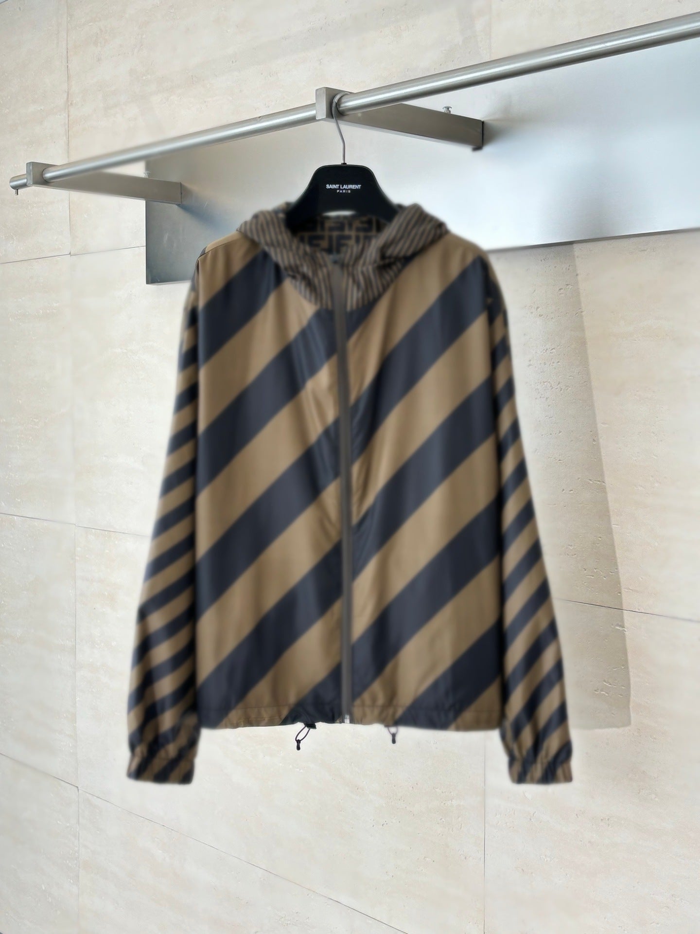 Correct version 25ss new FD home full print double F reverbial hooded jacket men's and women's casual versatile jacket trend