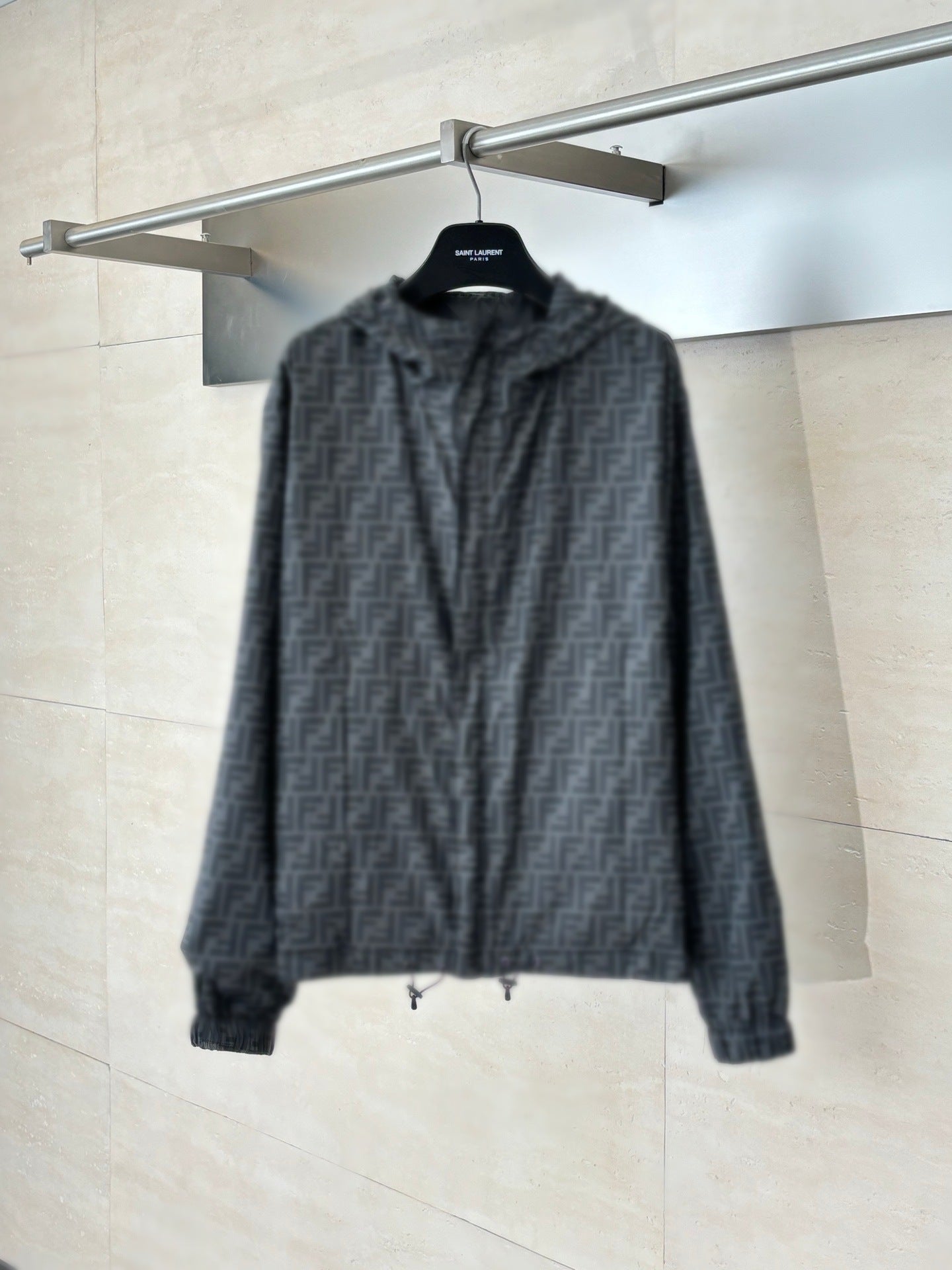 Correct version 25ss new FD home full print double F reverbial hooded jacket men's and women's casual versatile jacket trend