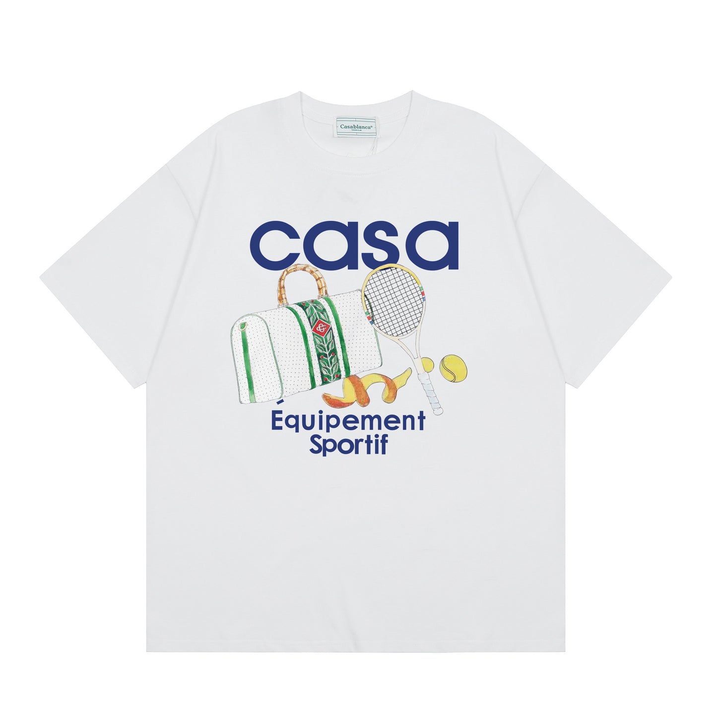 New Casa Casablanca Short Sleeve Correct Edition Ins European and American Niche Trendy Brand Cotton Casual High Street European and American T-shirt