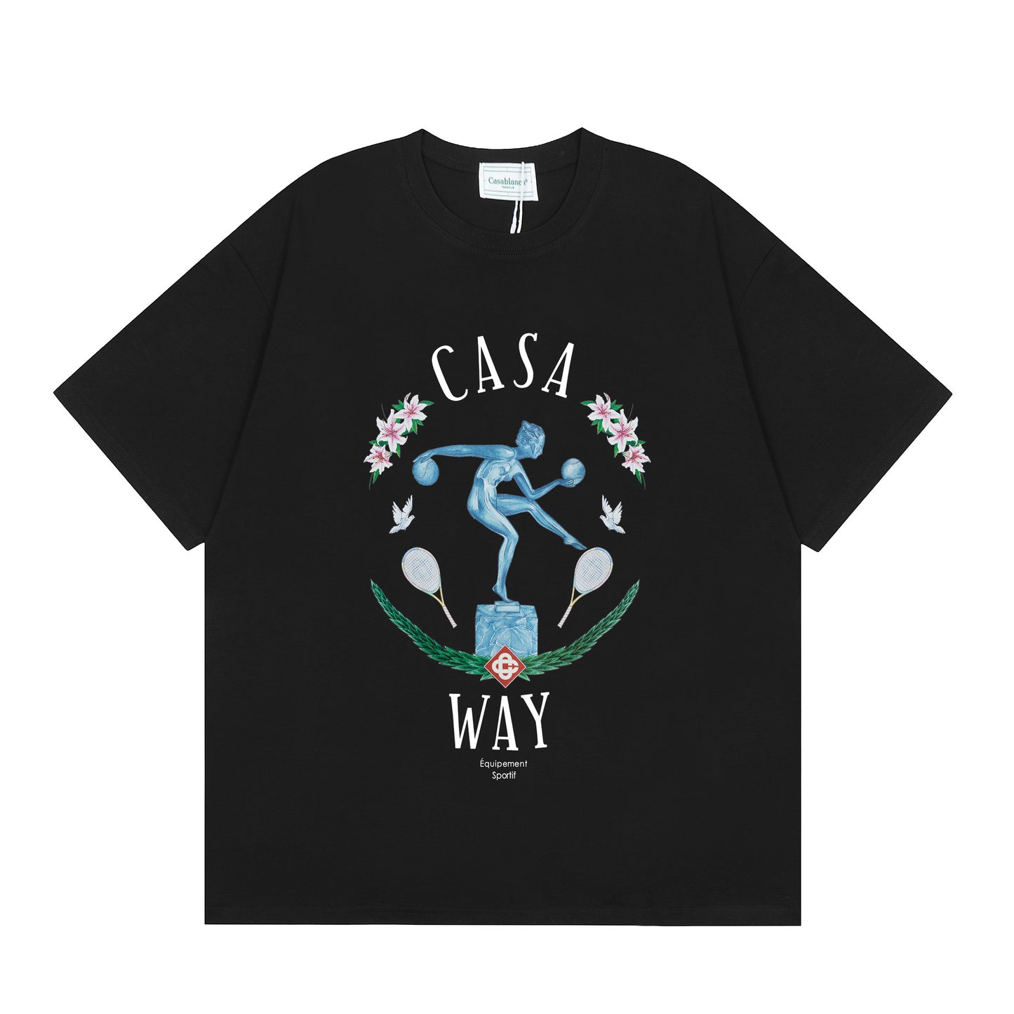 Casa American fashion brand online auction short sleeve men's couple ins summer super hot T-shirt women's top short sleeve loose European version