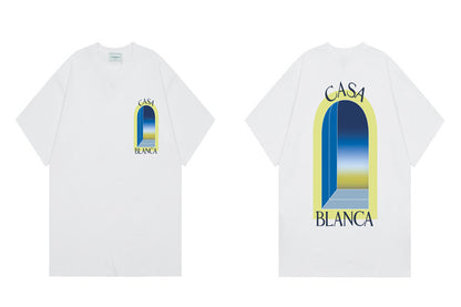 Casa American fashion brand online auction short sleeve men's couple ins summer super hot T-shirt women's top short sleeve loose European version