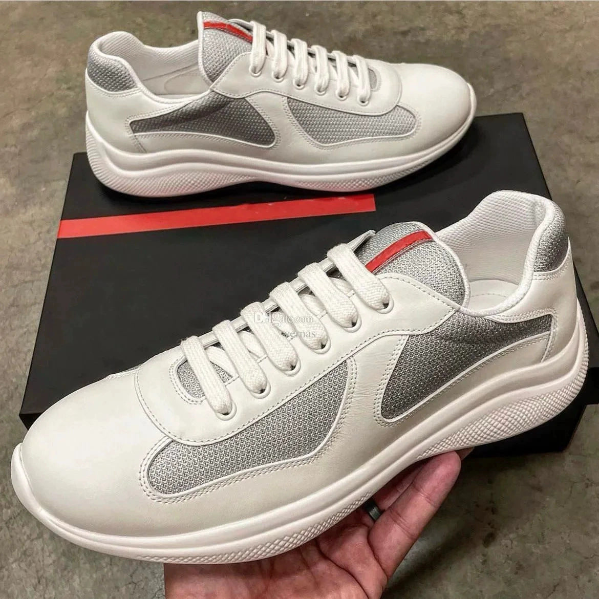 Spot new color-blocked mesh heightened athleisure men's and women's shoes leather big brand classic versatile breathable trend men (Copie)