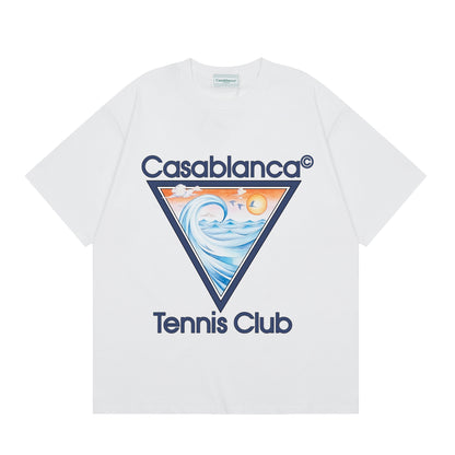 Casa American fashion brand online auction short sleeve men's couple ins summer super hot T-shirt women's top short sleeve loose European version