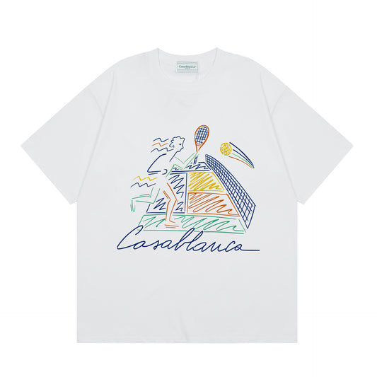 Casablanca Neon Tennis Court White