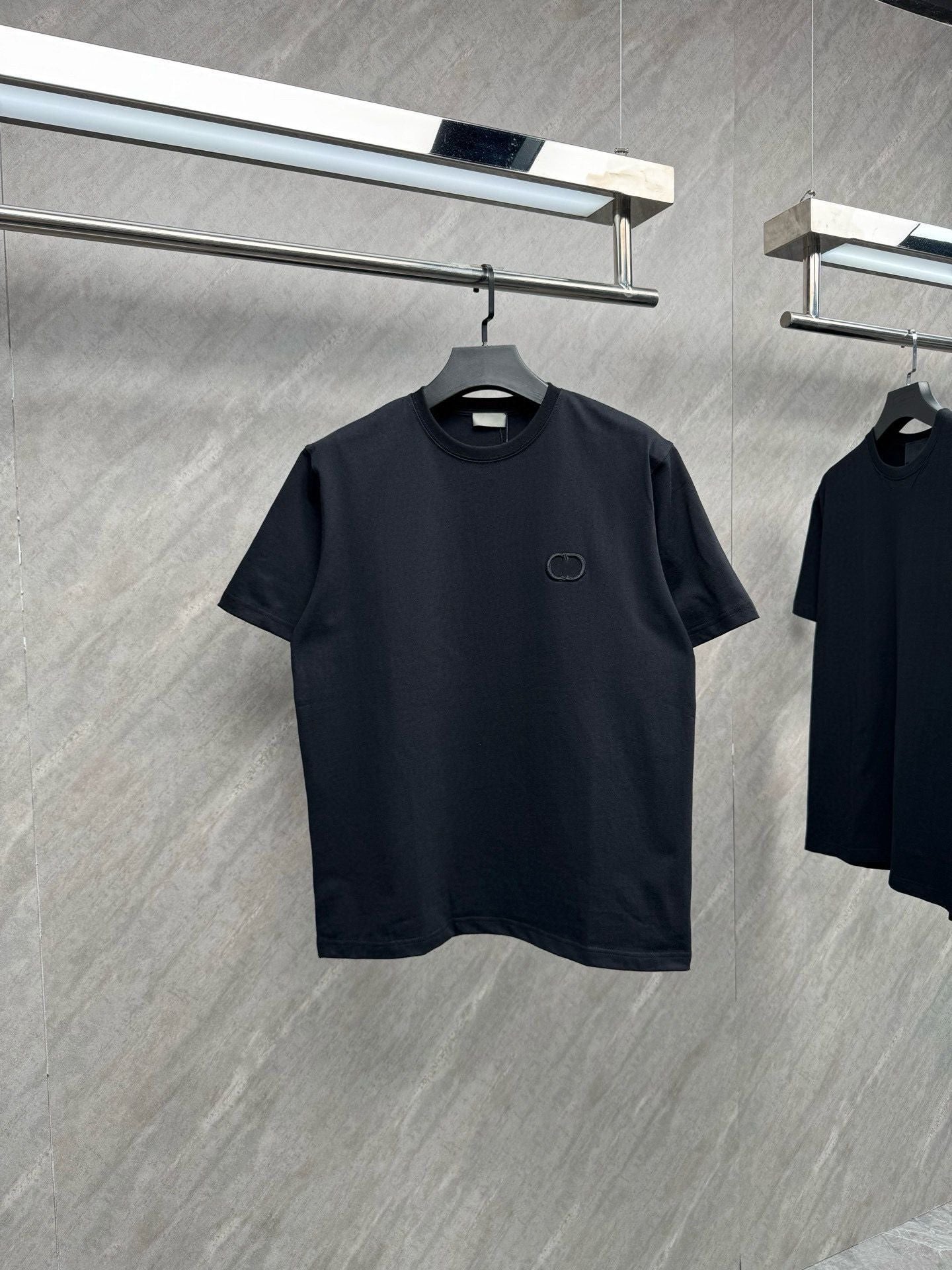 [Ceiling Support After-sales] Real shot classic CD letter embroidery high gram weight 320g round neck short sleeves