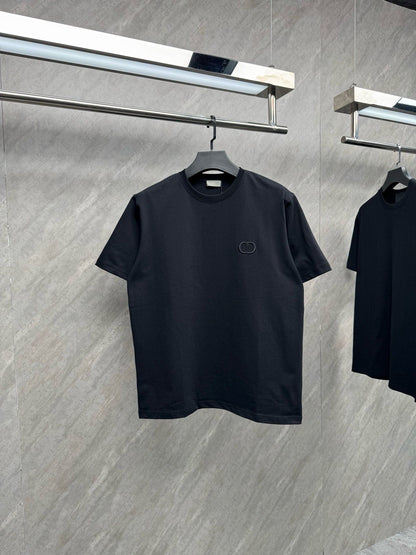 [Ceiling Support After-sales] Real shot classic CD letter embroidery high gram weight 320g round neck short sleeves