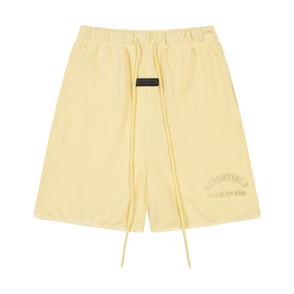 European and American trendy brand 25SS silicone letter logo casual shorts summer loose cropped pants for men and women