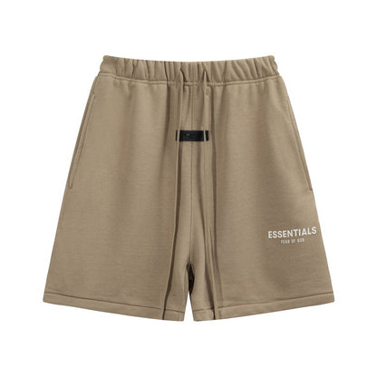 European and American trendy brand 25SS silicone letter logo casual shorts summer loose cropped pants for men and women