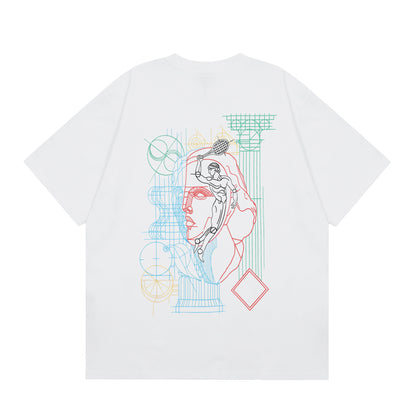 New Casa Casablanca Short Sleeve Correct Edition Ins European and American Niche Trendy Brand Cotton Casual High Street European and American T-shirt