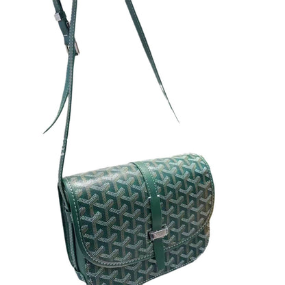 Saddle bag, dogtooth small bag, messenger bag, street fashion, versatile, single-buckle canvas print, unisex bag