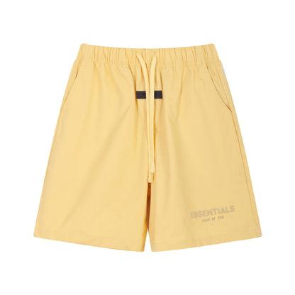 European and American trendy brand 25SS silicone letter logo casual shorts summer loose cropped pants for men and women