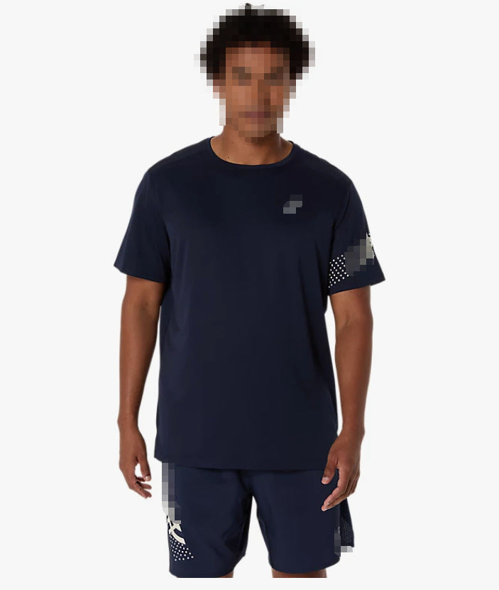 High version 2026 European and American men's summer sports quick-drying, breathable, simple casual crew neck T-shirt shorts set