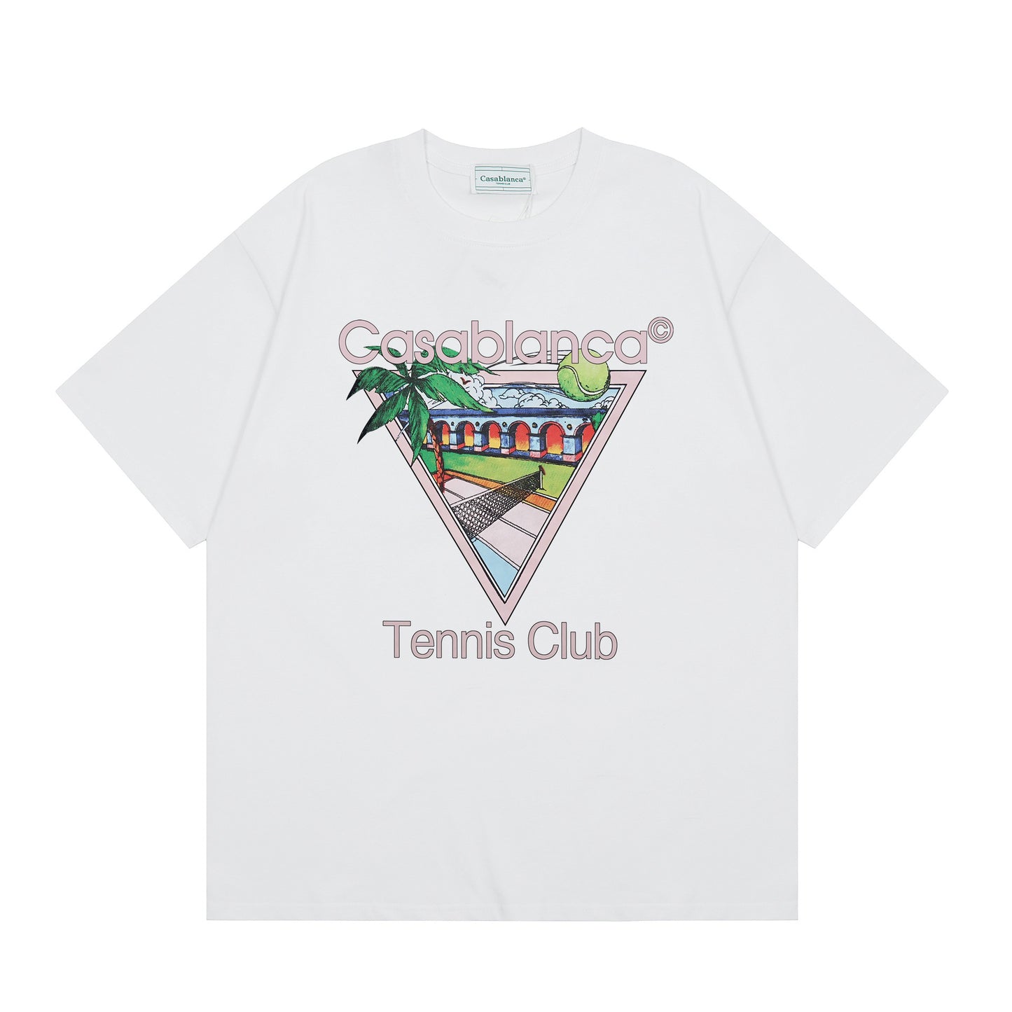New Casa Casablanca Short Sleeve Correct Edition Ins European and American Niche Trendy Brand Cotton Casual High Street European and American T-shirt