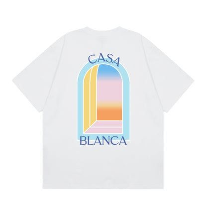 Casa American fashion brand online auction short sleeve men's couple ins summer super hot T-shirt women's top short sleeve loose European version