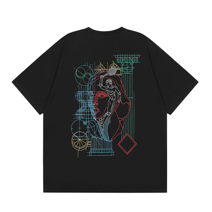 New Casa Casablanca Short Sleeve Correct Edition Ins European and American Niche Trendy Brand Cotton Casual High Street European and American T-shirt