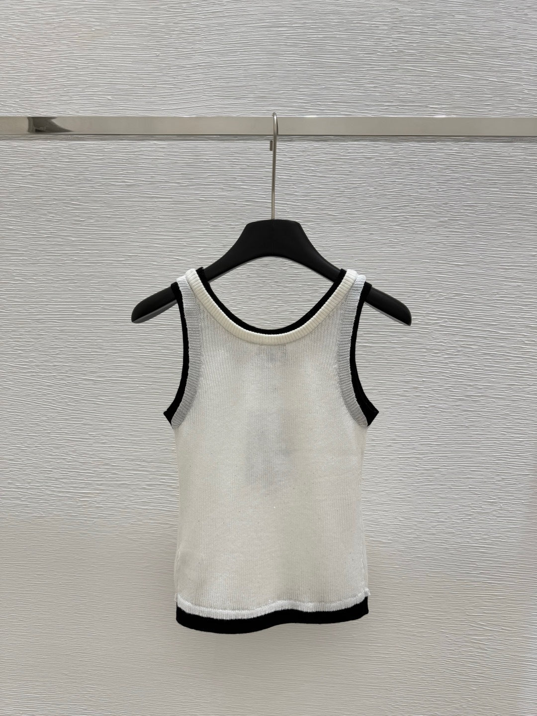 2025 new high luxury beaded gauze women's vest top fashionable and versatile, fine wool small fragrance