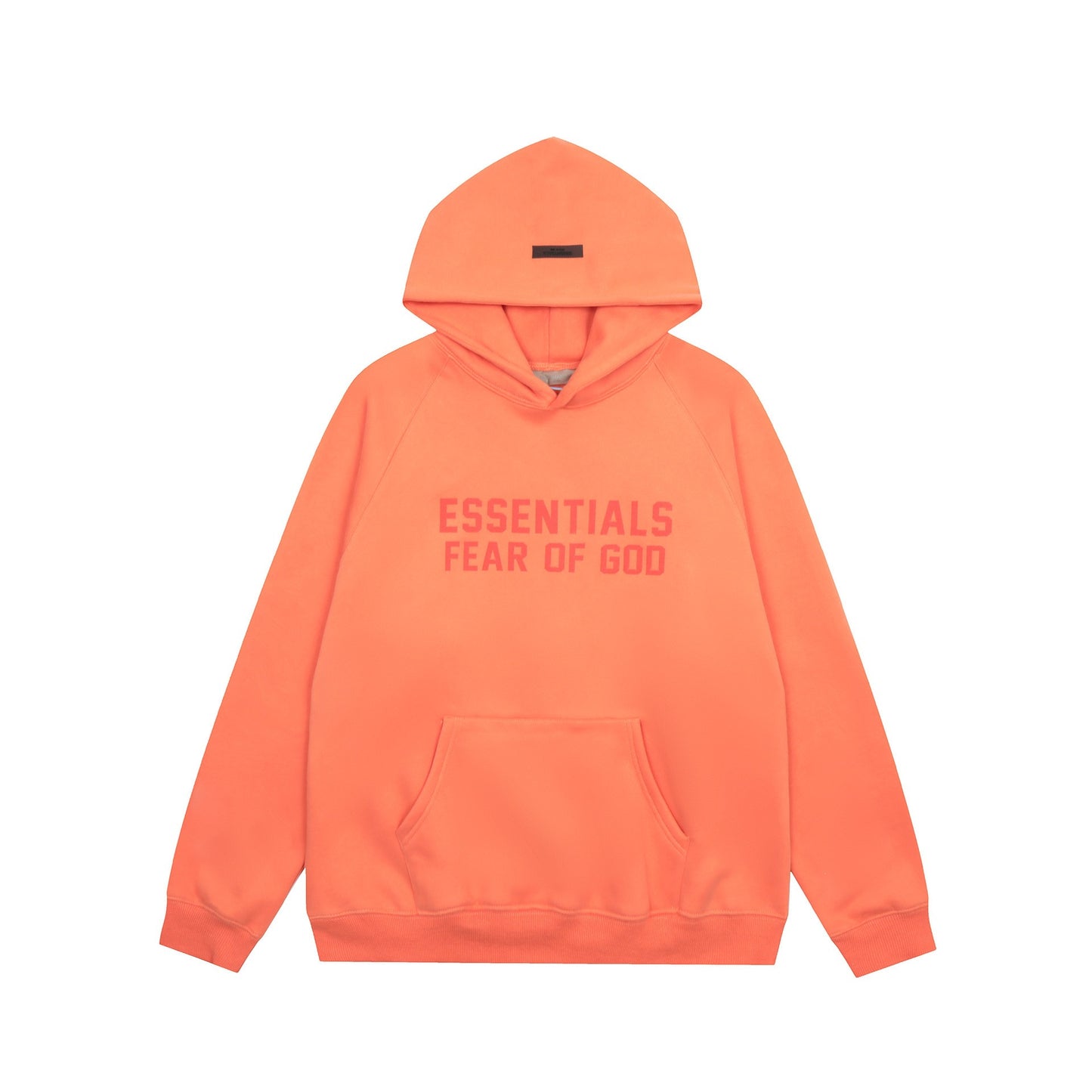 American flocked heavy hooded sweatshirt men's plush couple style winter trendy brand loose hoodie jacket for men and women
