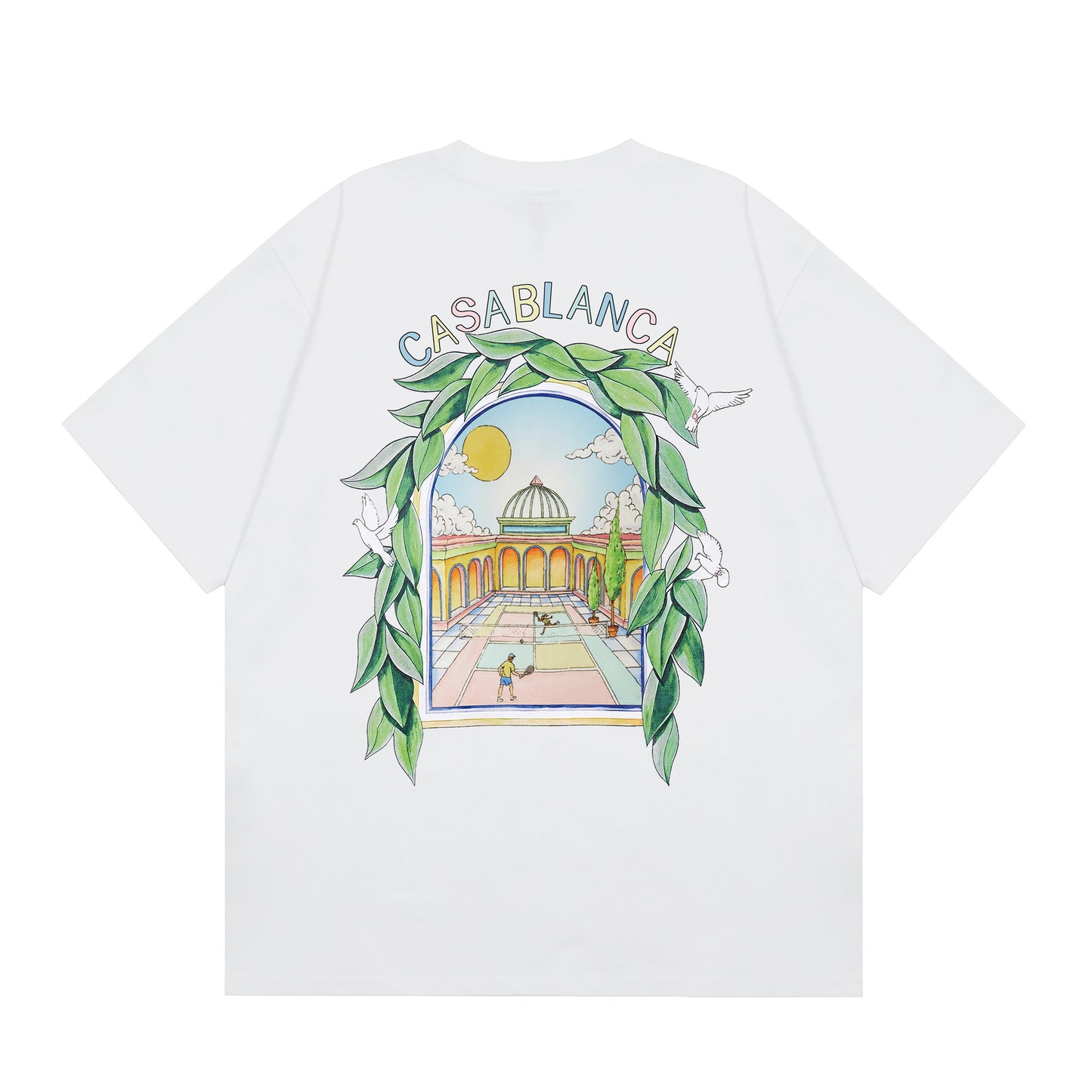 New Casa Casablanca Short Sleeve Correct Edition Ins European and American Niche Trendy Brand Cotton Casual High Street European and American T-shirt
