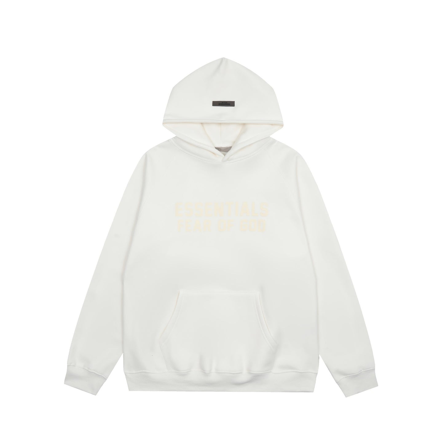 American flocked heavy hooded sweatshirt men's plush couple style winter trendy brand loose hoodie jacket for men and women