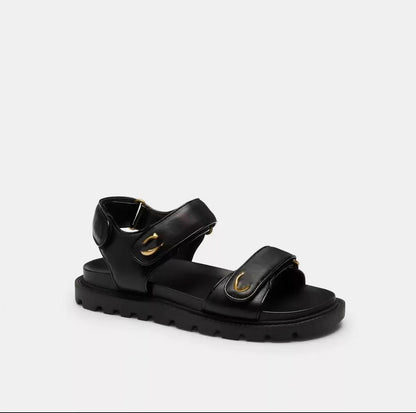 Letter monogram thick-soled slippers for women's summer new summer sandals, versatile beach casual fashion, lightweight sandals for women