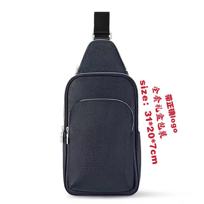 New Men's Chest Bag, Classic Plaid Bag, Shoulder Bag, Crossbody Bag, Fashion Chest Bag, Trend Men's Bag, Large Capacity Chest Bag