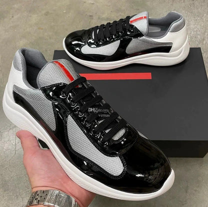 Spot new color-blocked mesh heightened athleisure men's and women's shoes leather big brand classic versatile breathable trend men (Copie)