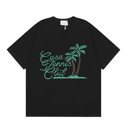 New Casa Casablanca Short Sleeve Correct Edition Ins European and American Niche Trendy Brand Cotton Casual High Street European and American T-shirt