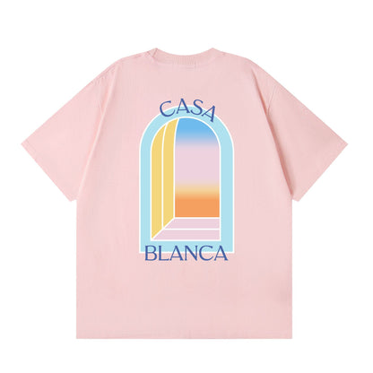 Casa American fashion brand online auction short sleeve men's couple ins summer super hot T-shirt women's top short sleeve loose European version