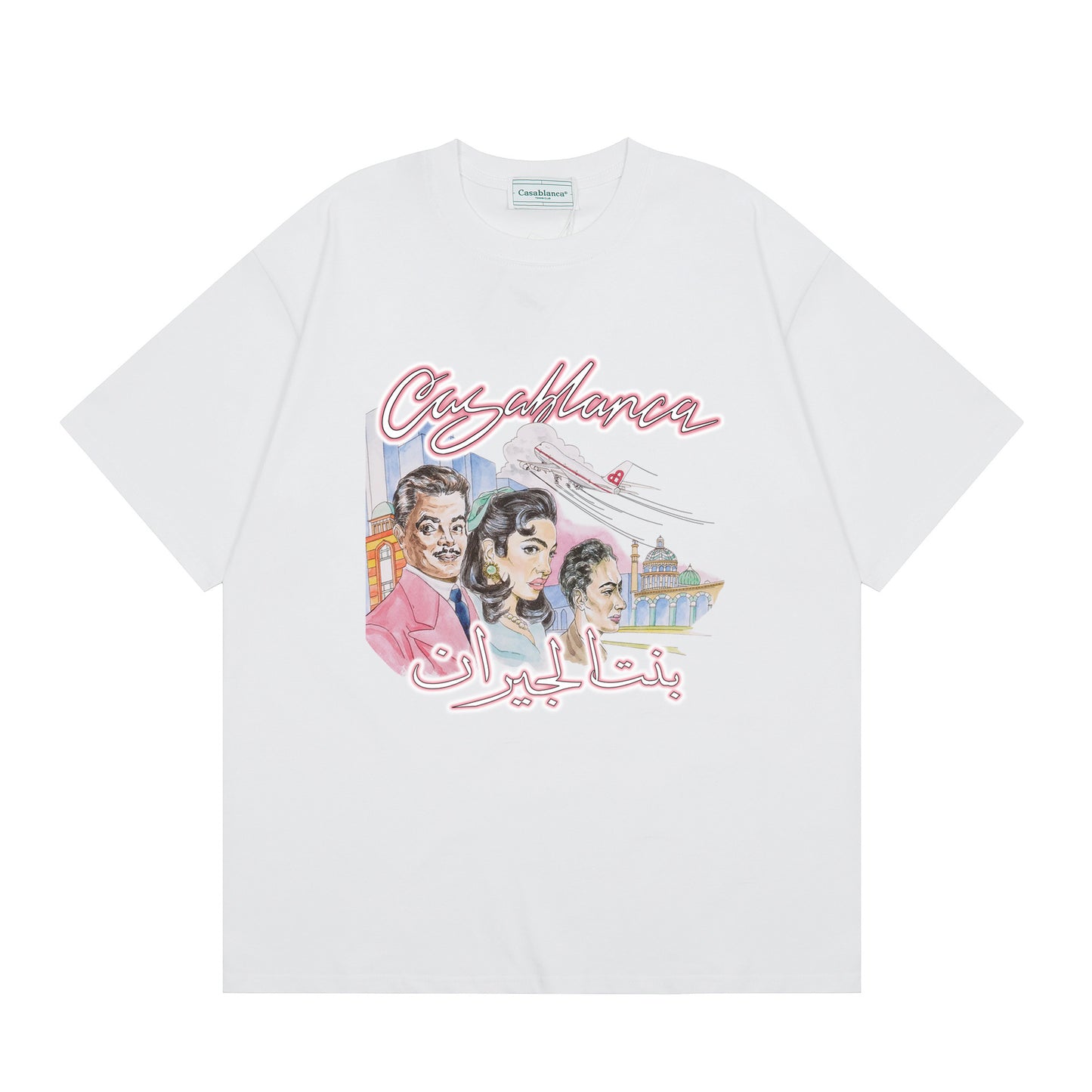 New Casa Casablanca Short Sleeve Correct Edition Ins European and American Niche Trendy Brand Cotton Casual High Street European and American T-shirt