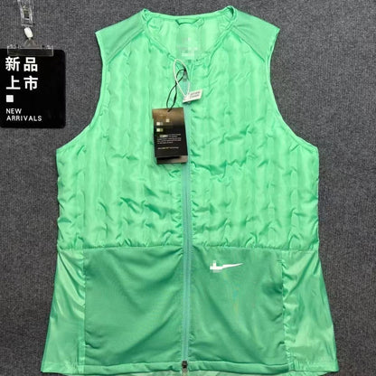 Cross-border new sports autumn and winter sports men's and women's down cotton vests are warm and slim running light training spot