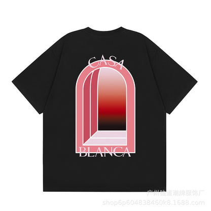 Casa American fashion brand online auction short sleeve men's couple ins summer super hot T-shirt women's top short sleeve loose European version