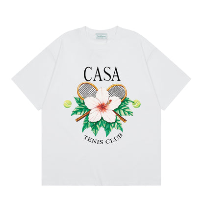Casa American fashion brand online auction short sleeve men's couple ins summer super hot T-shirt women's top short sleeve loose European version