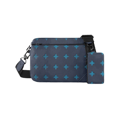New men's bag, black samurai 3-in-1 bag, shoulder bag, versatile crossbody bag, classic old flower bag, camera bag