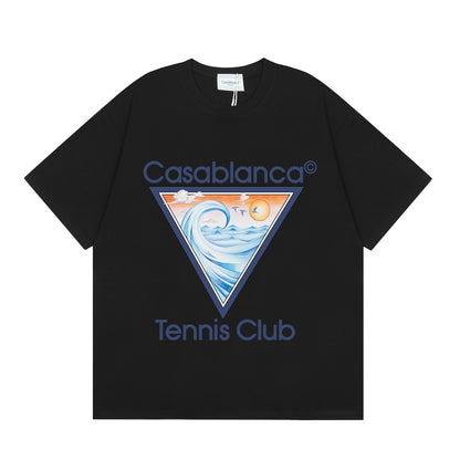 Casa American fashion brand online auction short sleeve men's couple ins summer super hot T-shirt women's top short sleeve loose European version