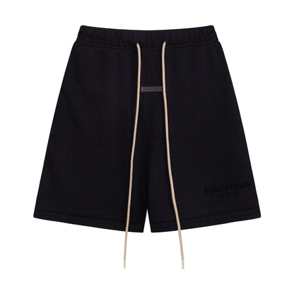European and American trendy brand 25SS silicone letter logo casual shorts summer loose cropped pants for men and women