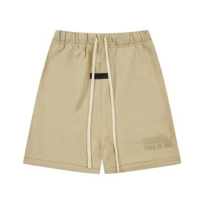 European and American trendy brand 25SS silicone letter logo casual shorts summer loose cropped pants for men and women