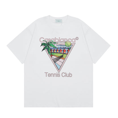 Casa American fashion brand online auction short sleeve men's couple ins summer super hot T-shirt women's top short sleeve loose European version