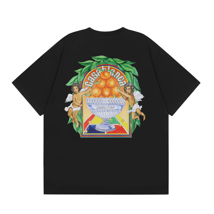 New Casa Casablanca Short Sleeve Correct Edition Ins European and American Niche Trendy Brand Cotton Casual High Street European and American T-shirt