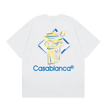 Casa American fashion brand online auction short sleeve men's couple ins summer super hot T-shirt women's top short sleeve loose European version