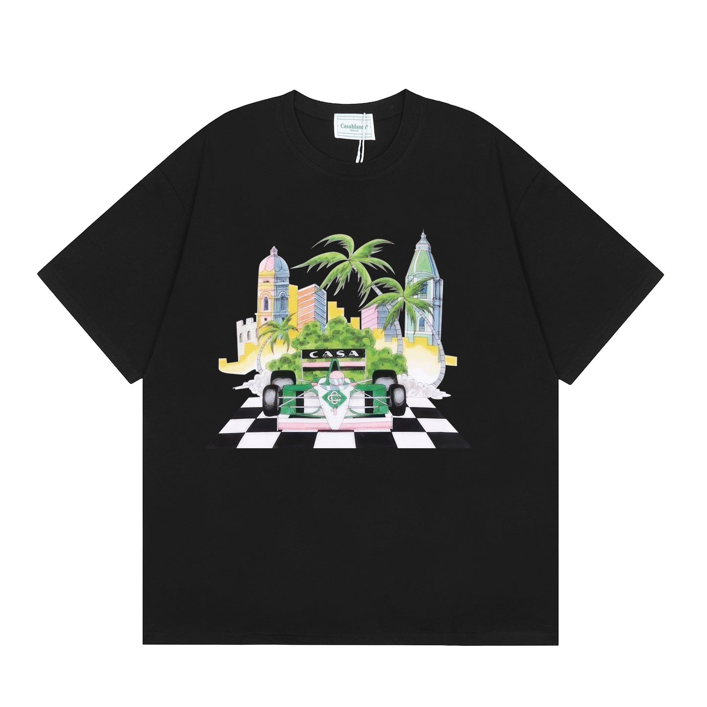New Casa Casablanca Short Sleeve Correct Edition Ins European and American Niche Trendy Brand Cotton Casual High Street European and American T-shirt