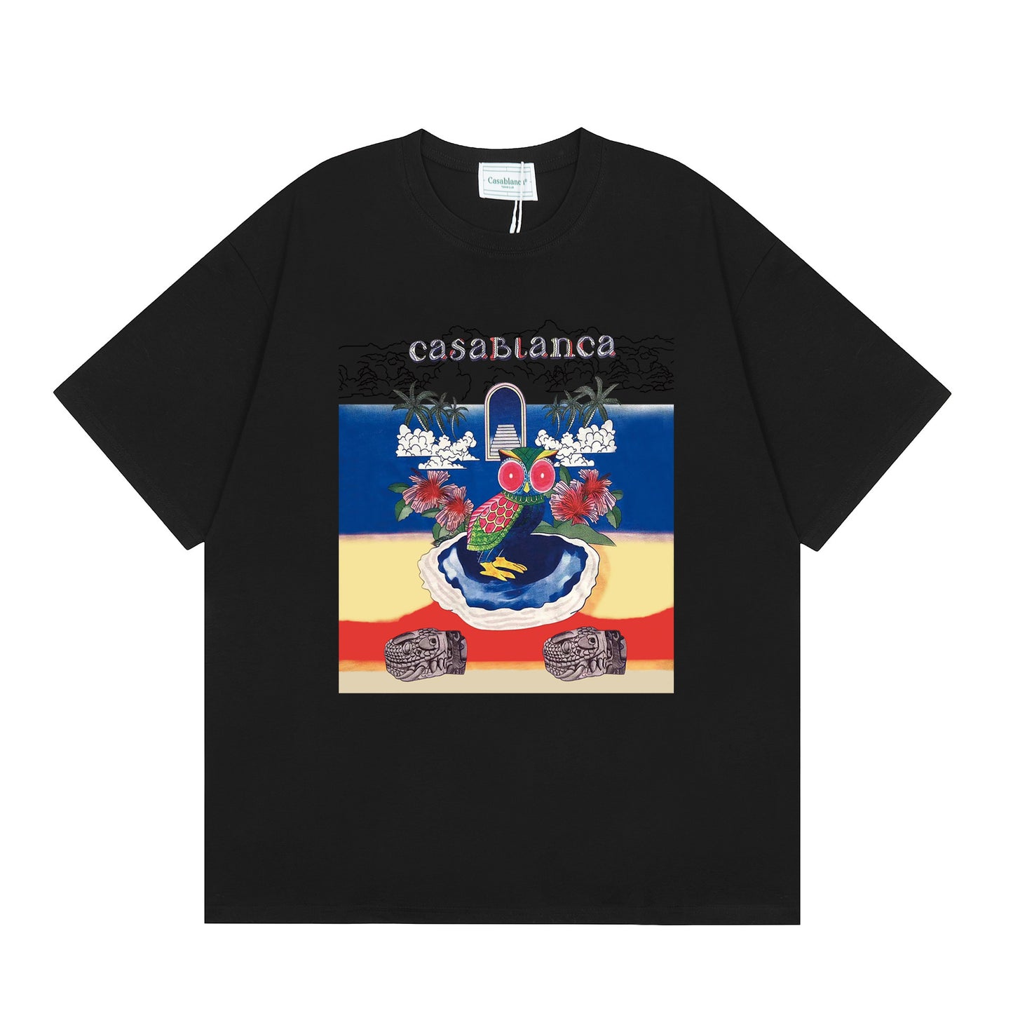 New Casa Casablanca Short Sleeve Correct Edition Ins European and American Niche Trendy Brand Cotton Casual High Street European and American T-shirt