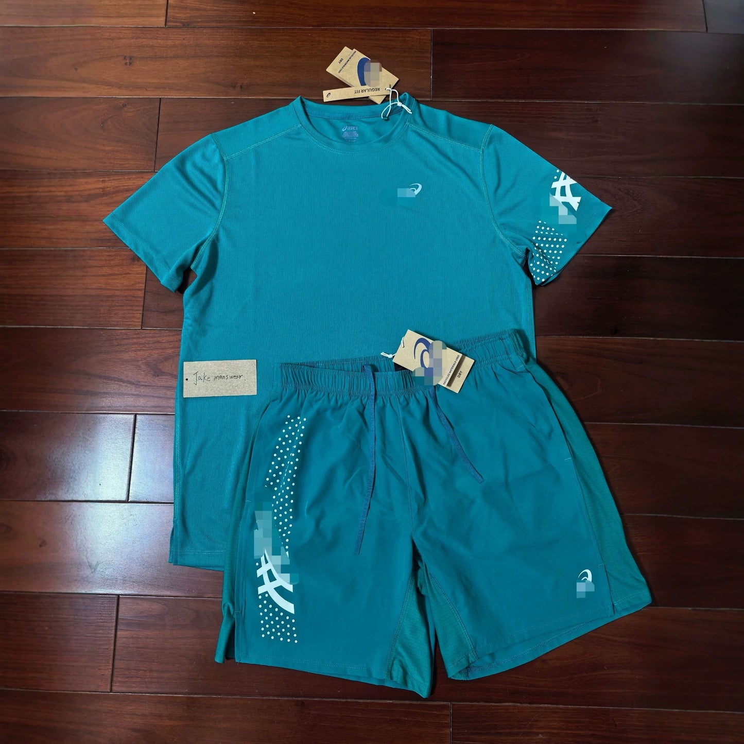 High-end Arthur European and American Cross-border Summer Quick-Dry Sports Casual Breathable Short Sleeve Shorts Jacket Men's Three-Piece Set