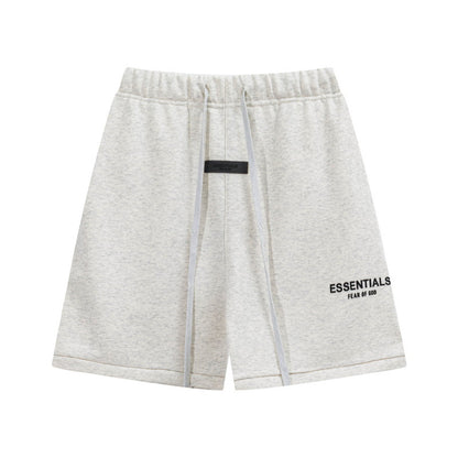 European and American trendy brand 25SS silicone letter logo casual shorts summer loose cropped pants for men and women
