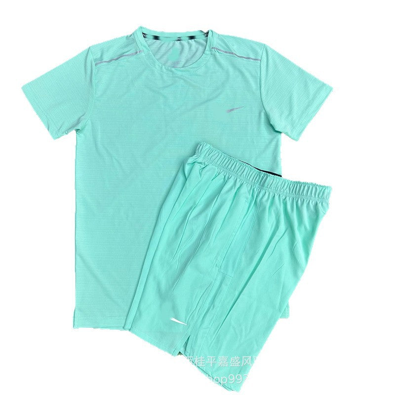 Wholesale shorts men's breathable woven sports cropped pants sports student track and field training running fitness quick-drying suit men