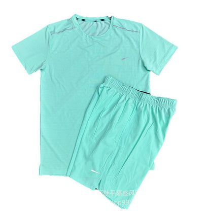 Wholesale shorts men's breathable woven sports cropped pants sports student track and field training running fitness quick-drying suit men