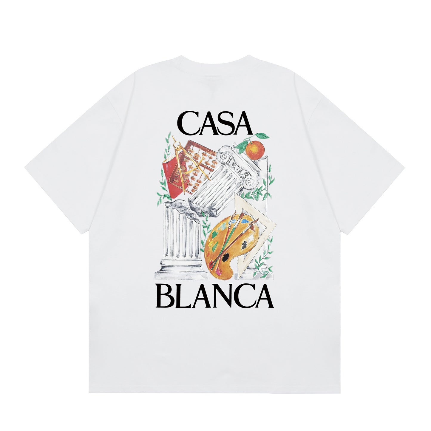 New Casa Casablanca Short Sleeve Correct Edition Ins European and American Niche Trendy Brand Cotton Casual High Street European and American T-shirt